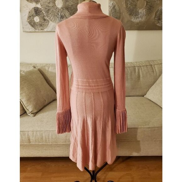 CAARA Pink Turtleneck Dress sz Large - Picture 6 of 12